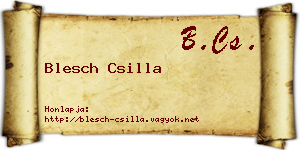 Blesch Csilla névjegykártya
